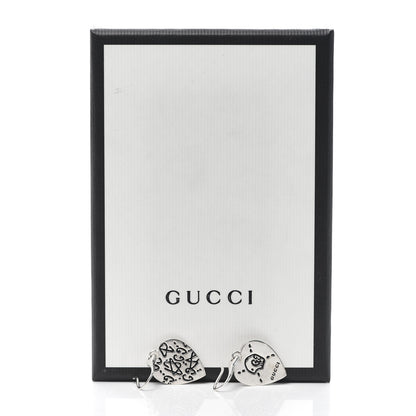 Gucci Sterling Silver GucciGhost Heart Drop Earrings 6 of 6
