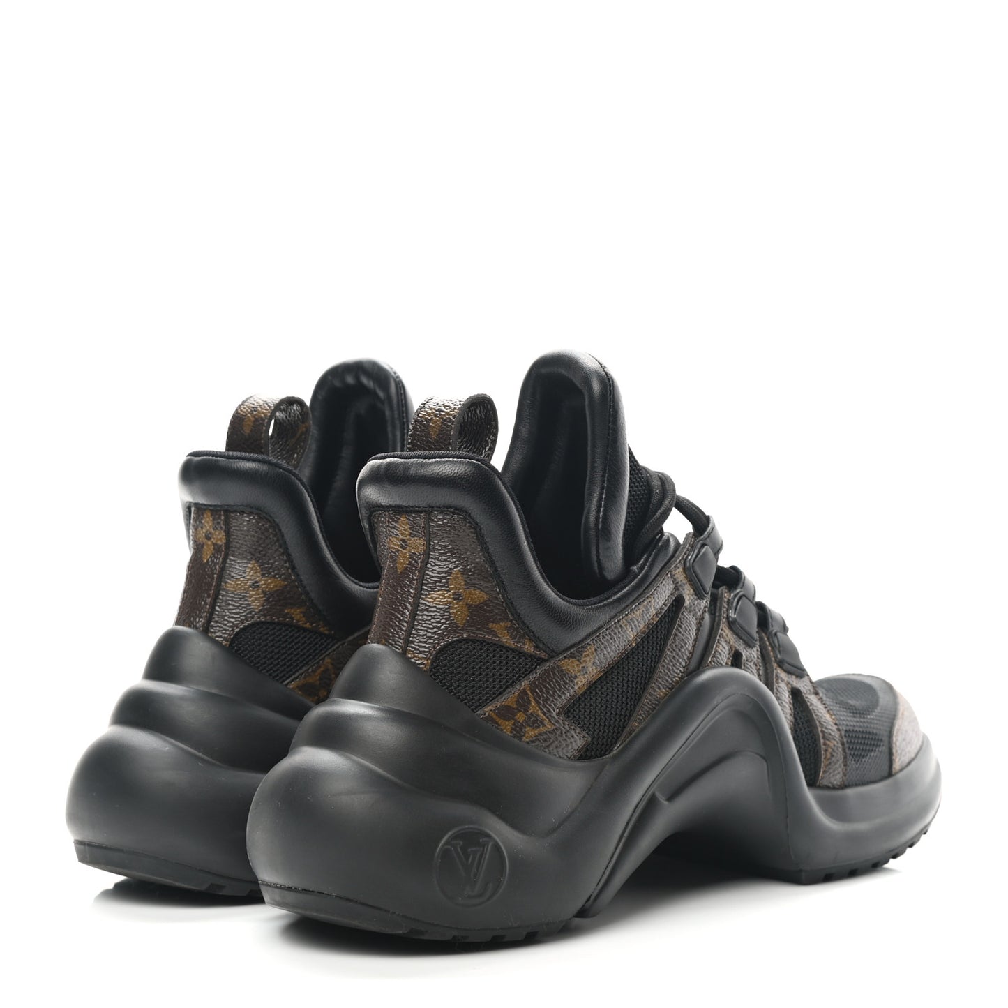 Calfskin Patent Monogram LV Archlight Sneakers 38 Black