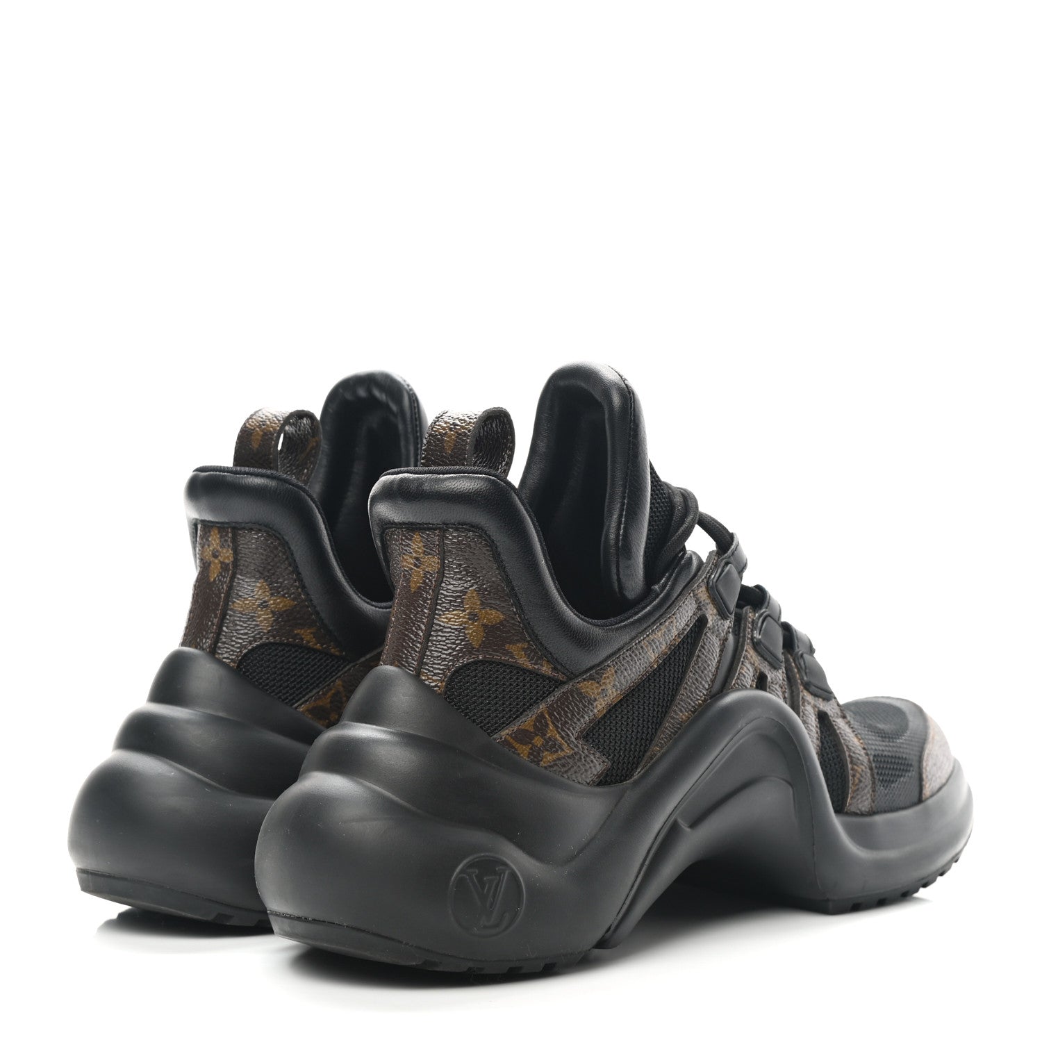 Louis Vuitton Calfskin Patent Monogram LV Archlight Sneakers 38 Black 4 of 12