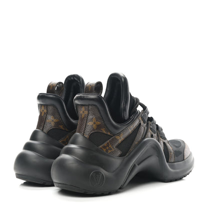 Louis Vuitton Calfskin Patent Monogram LV Archlight Sneakers 38 Black 4 of 12