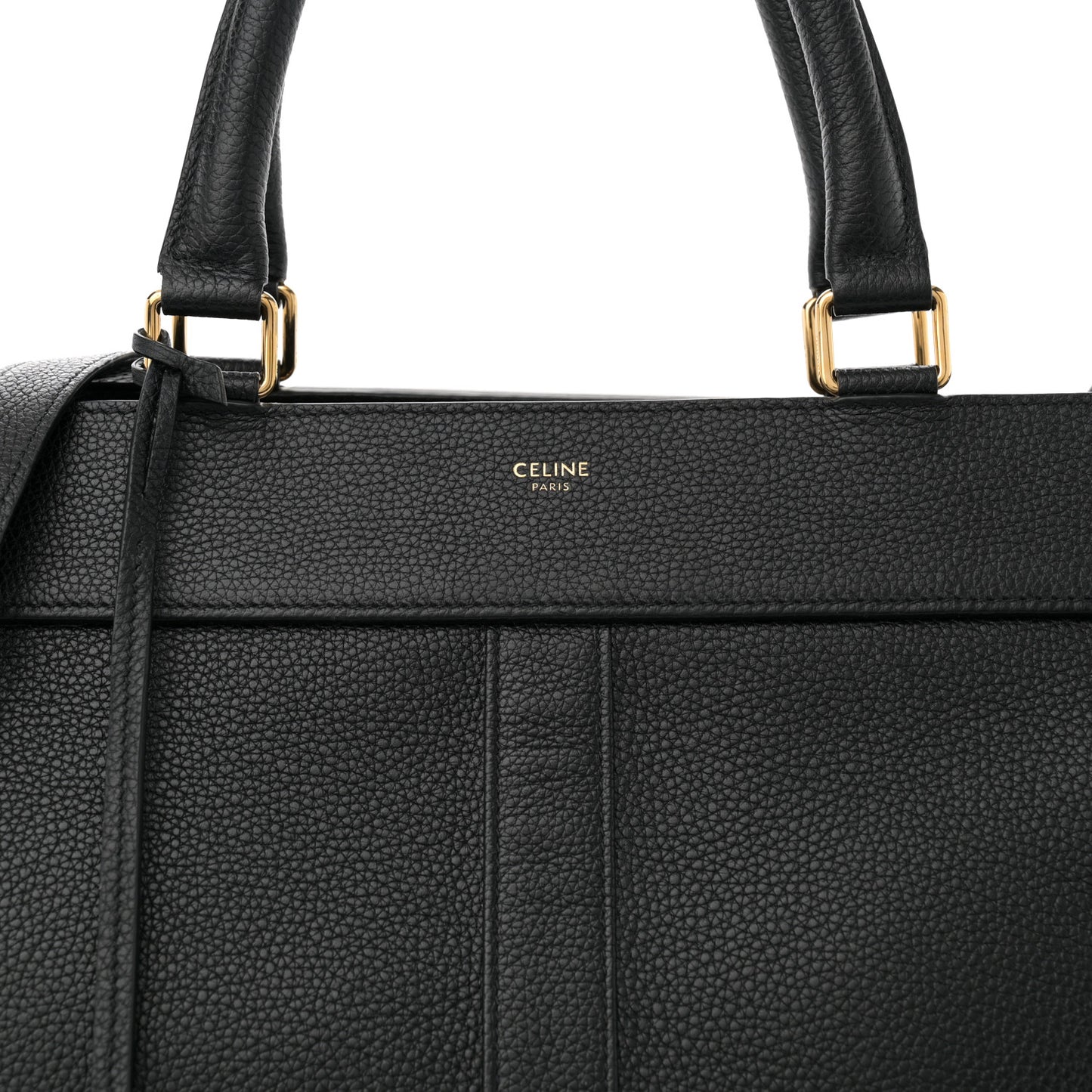 Grained Calfskin Medium Cabas De France Black