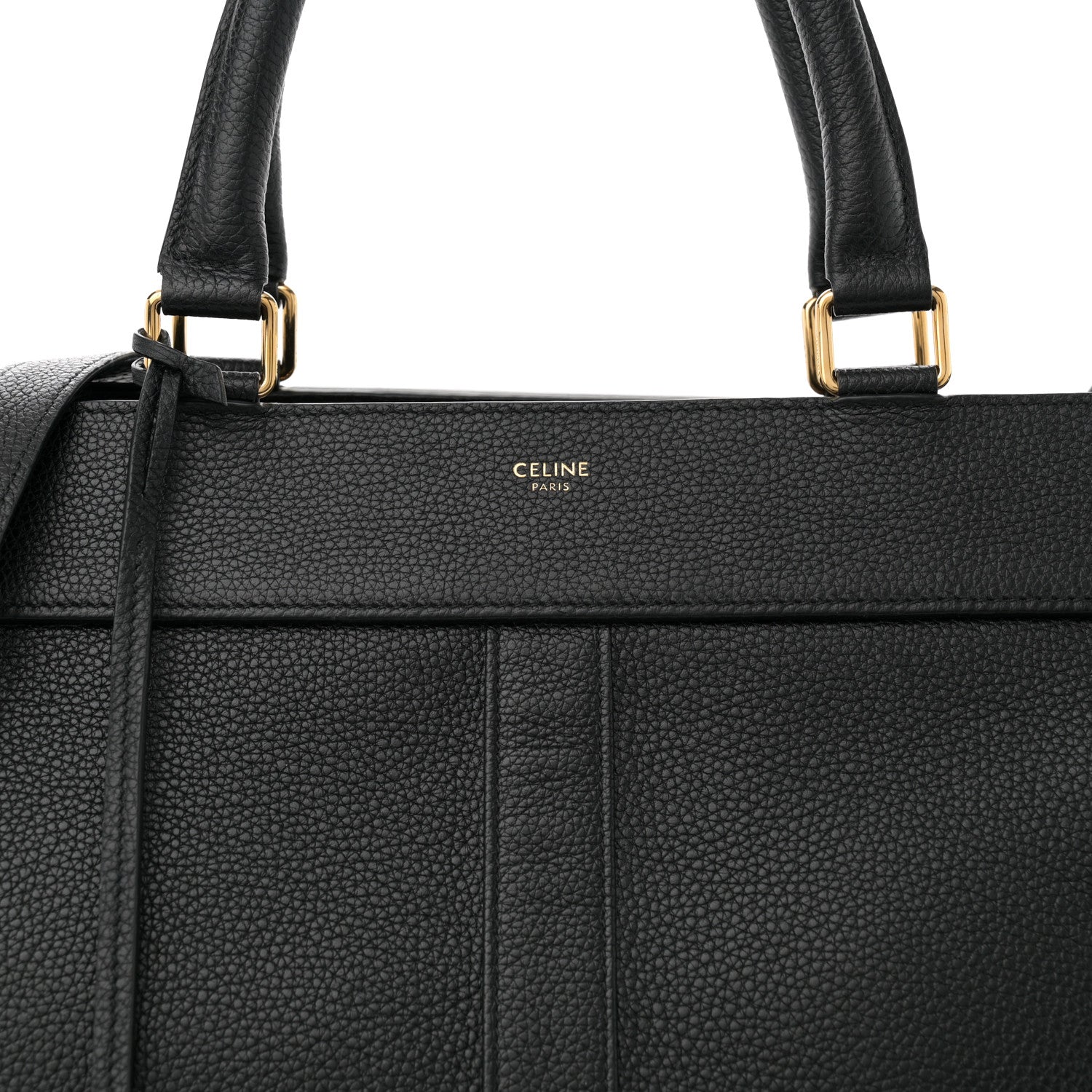 Celine Grained Calfskin Medium Cabas De France Black 8 of 11