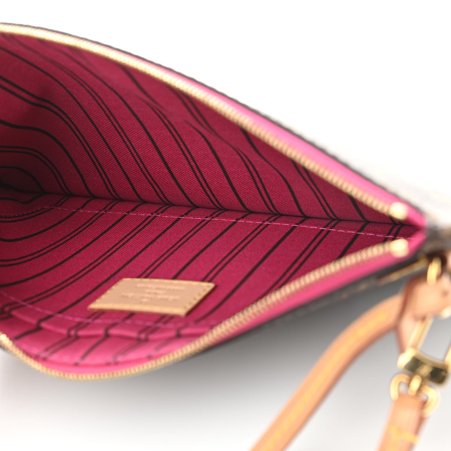 Louis Vuitton Monogram Neverfull MM GM Pochette Fuchsia 5 of 7