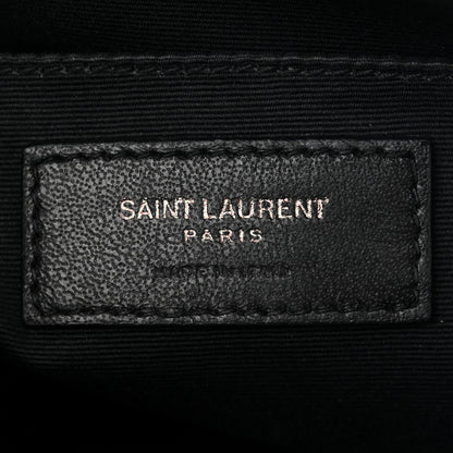 Saint Laurent Calfskin Matelasse Monogram Monochrome Lou Camera Bag Black 6 of 12