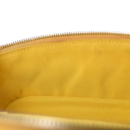 Chanel Crumpled Calfskin PVC Quilted Flap Yellow 13 of 13