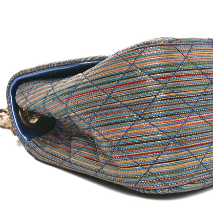 Chanel Metallic Sheepskin Thin Striped Small Single Flap Multicolor 9 of 11