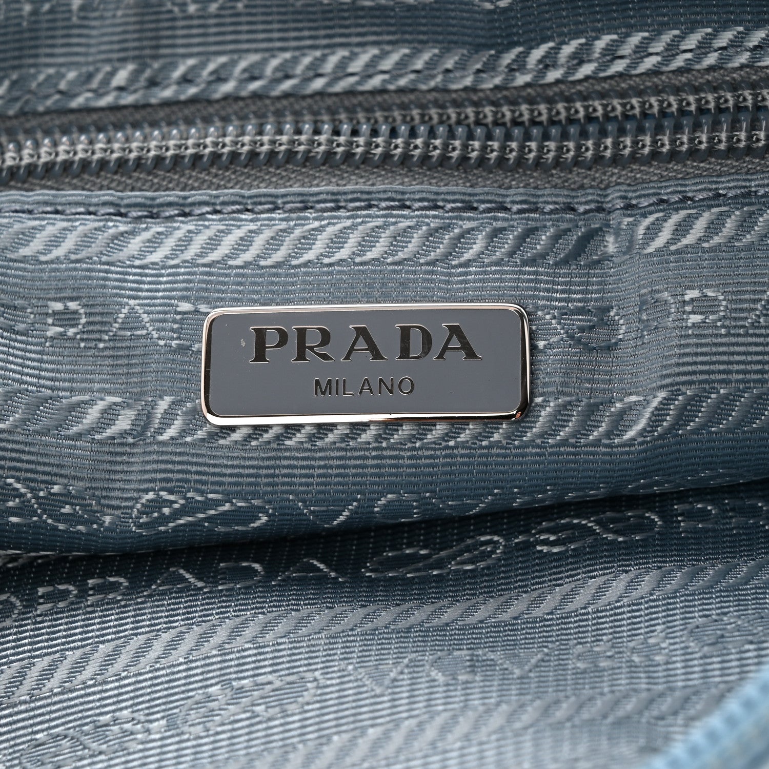 Prada Re-Nylon Vela Saffiano Mini Pochette Bag Celeste 5 of 9