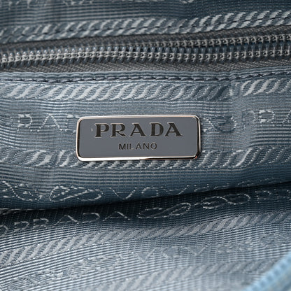 Prada Re-Nylon Vela Saffiano Mini Pochette Bag Celeste 5 of 9