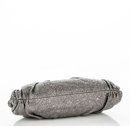 Chanel Metallic Crackled Calfskin Monte Carlo Clutch Dark Silver 4 of 7