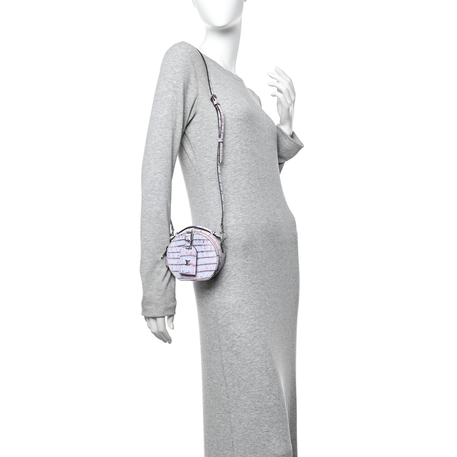 Louis Vuitton Crocodile Mini Boite Chapeau Light Purple 3 of 17