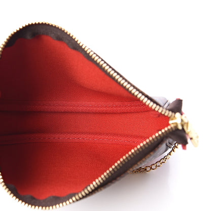 Louis Vuitton Damier Ebene 2019 Christmas Animation Mini Pochette Accessories Red 4 of 6