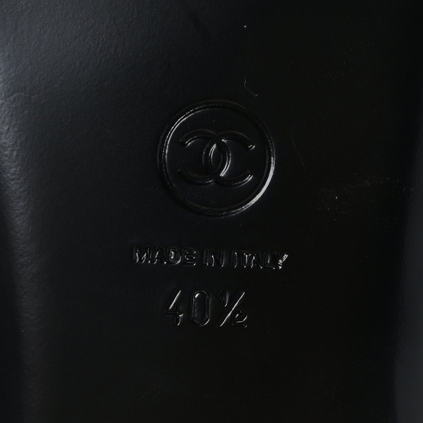 Shiny Goatskin Quilted CC Mules Sandals 40.5 Black