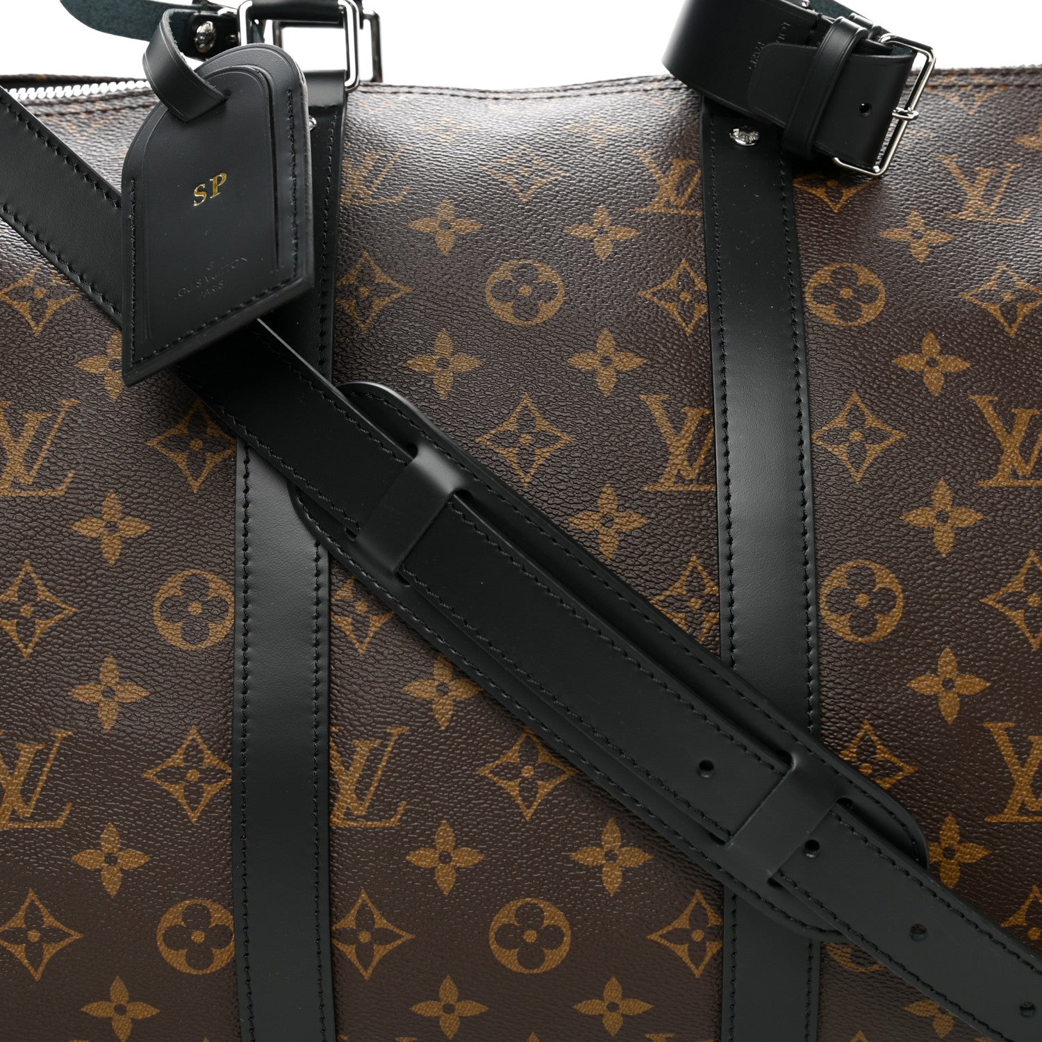 Louis Vuitton Monogram Macassar Keepall Bandouliere 45 7 of 10