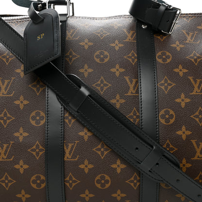 Louis Vuitton Monogram Macassar Keepall Bandouliere 45 7 of 10