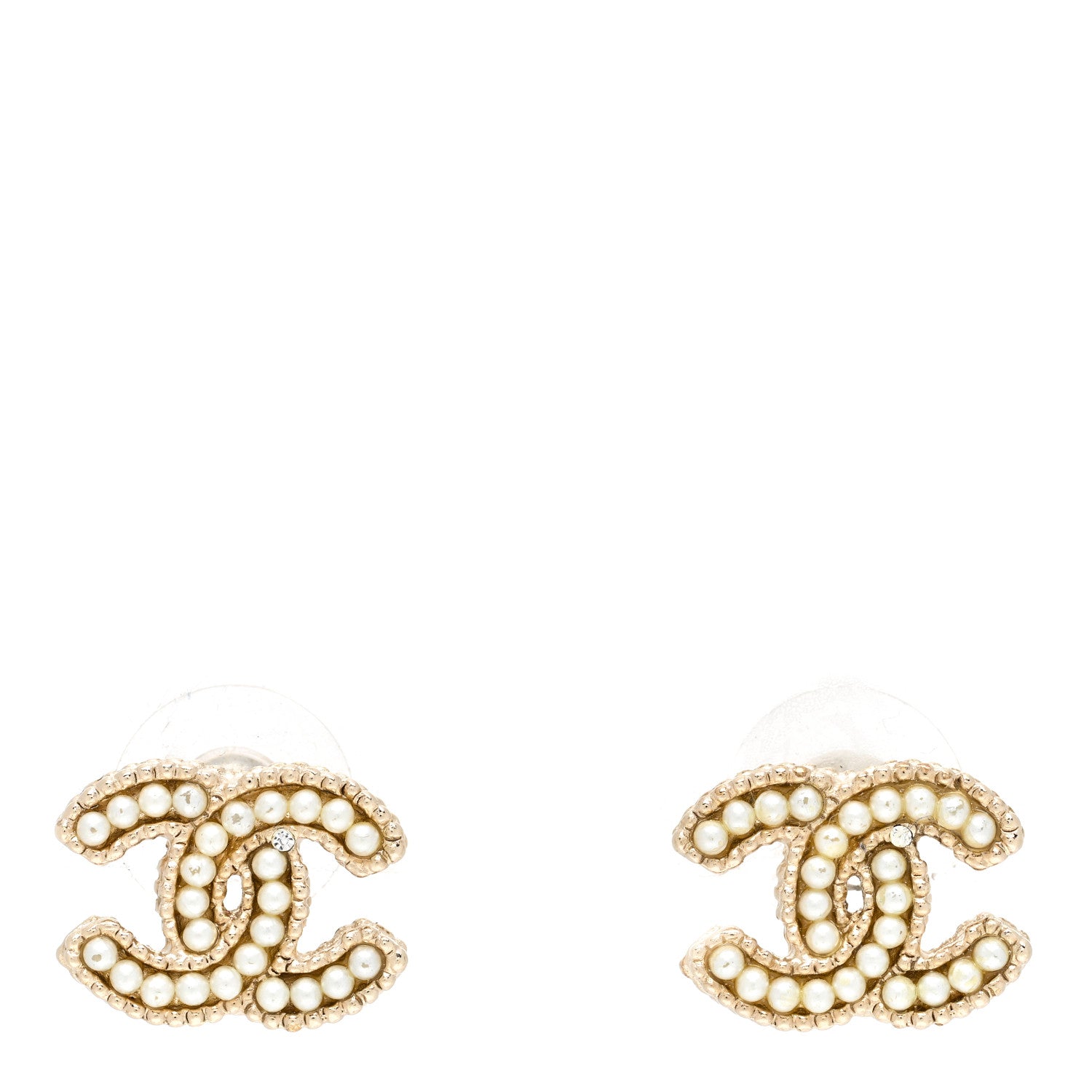 Chanel Pearl CC Earrings Gold 1 of 5