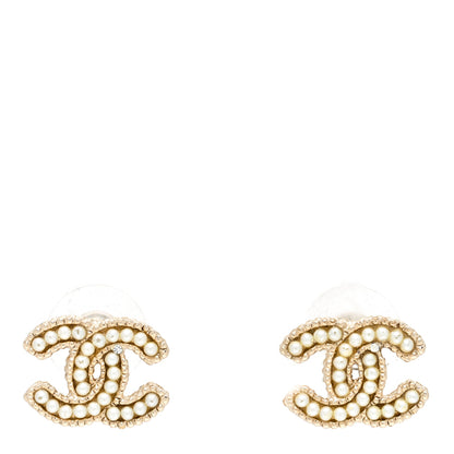 Chanel Pearl CC Earrings Gold 1 of 5