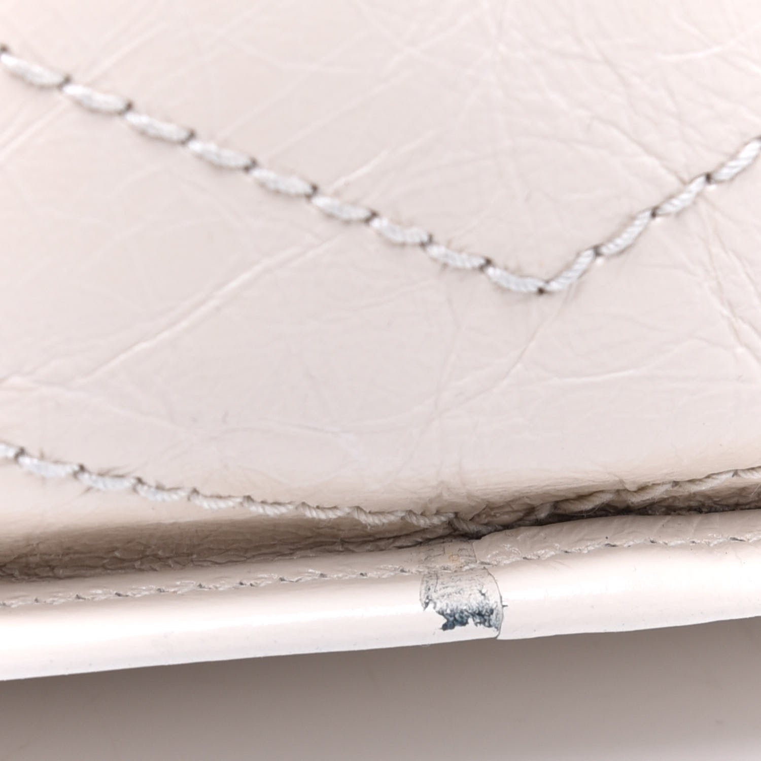 Saint Laurent Crinkled Calfskin Matelasse Monogram Medium Niki Chain Satchel Dirty White 10 of 10
