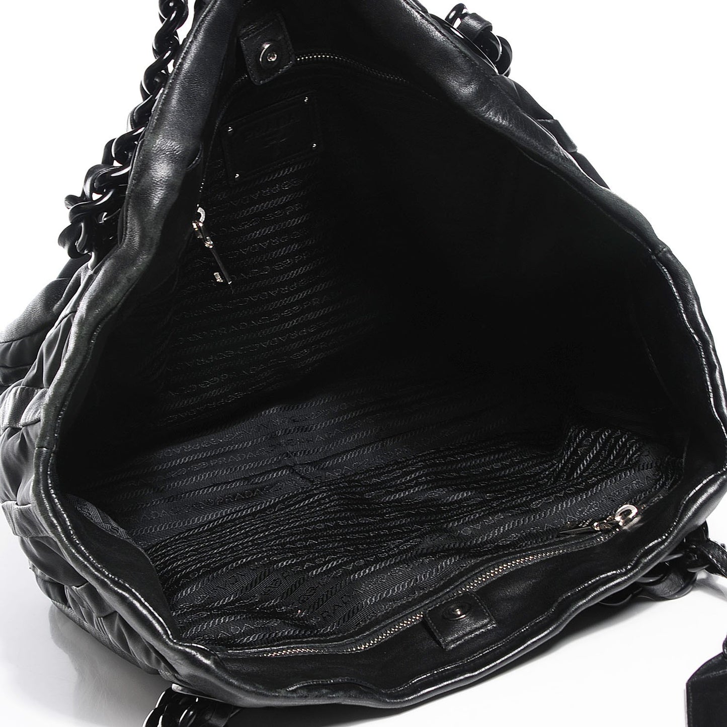 Tessuto Nappa Mordore Tote Nero Black