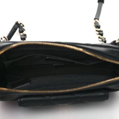 Chanel Lambskin Quilted Waist Bag With Pouch Black 5 of 10