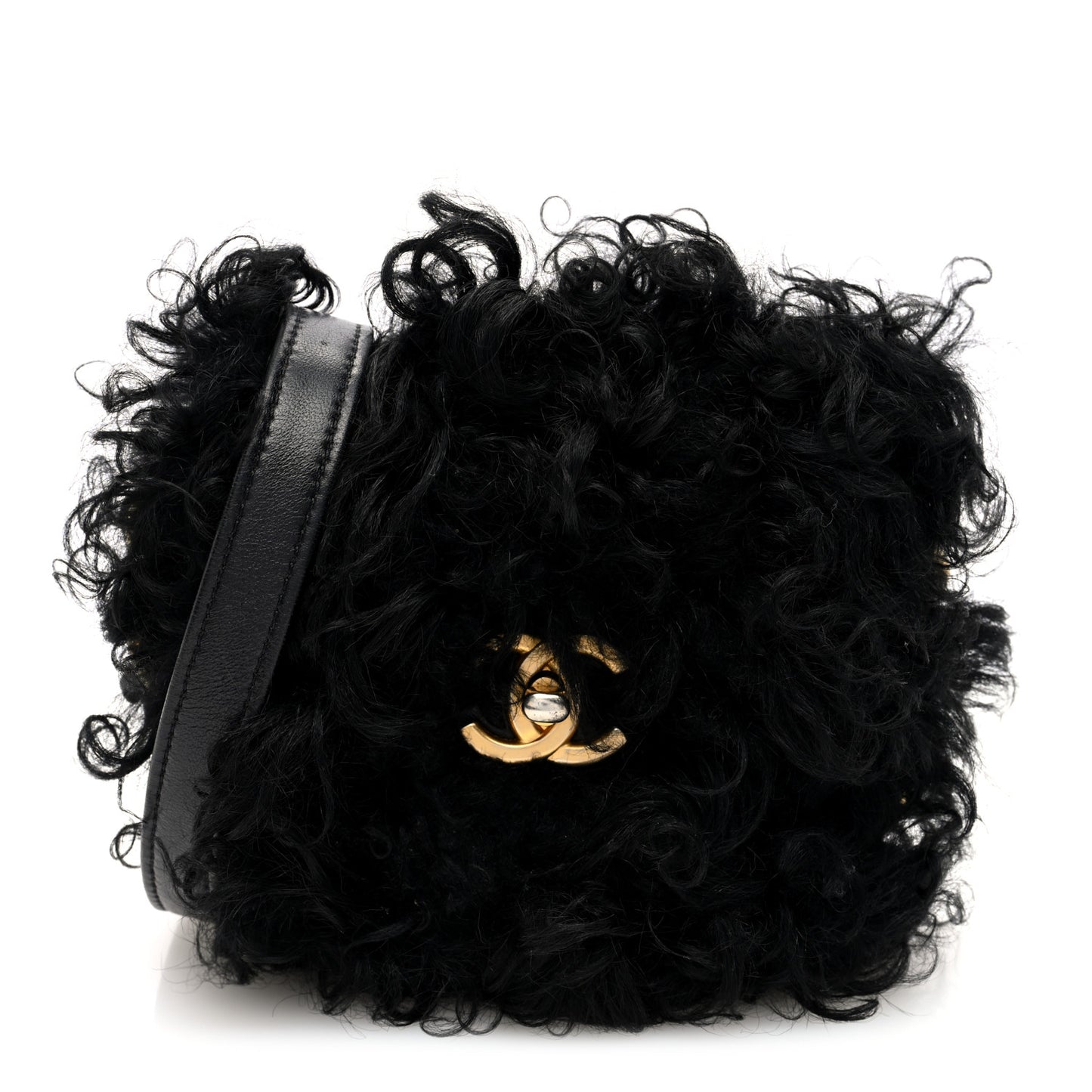 Fantasy Fur CC Mini Flap Bag Black