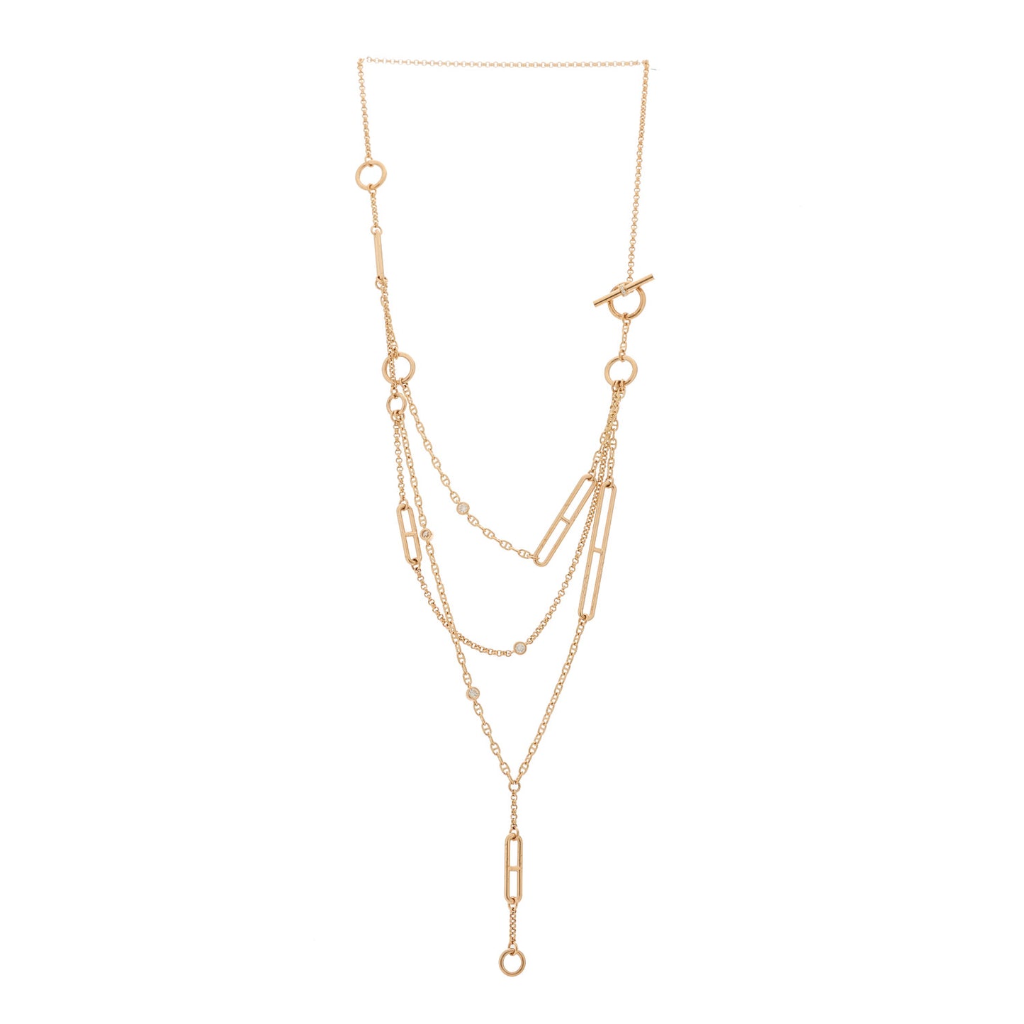 18K Rose Gold Diamond Chaine d'Ancre Chaos Necklace
