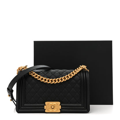 Chanel Caviar Quilted Medium Boy Flap Black 12 of 12