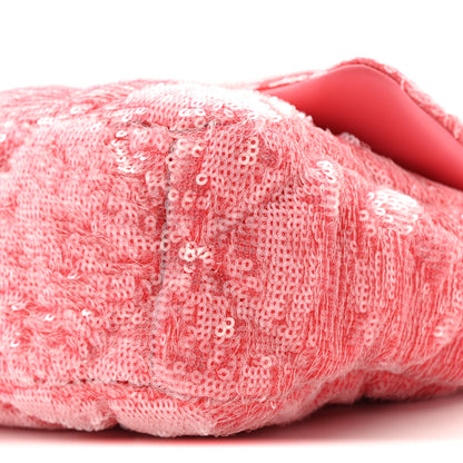 Chanel Sequin Quilted Medium Chanel 19 Flap Coral 10 of 13