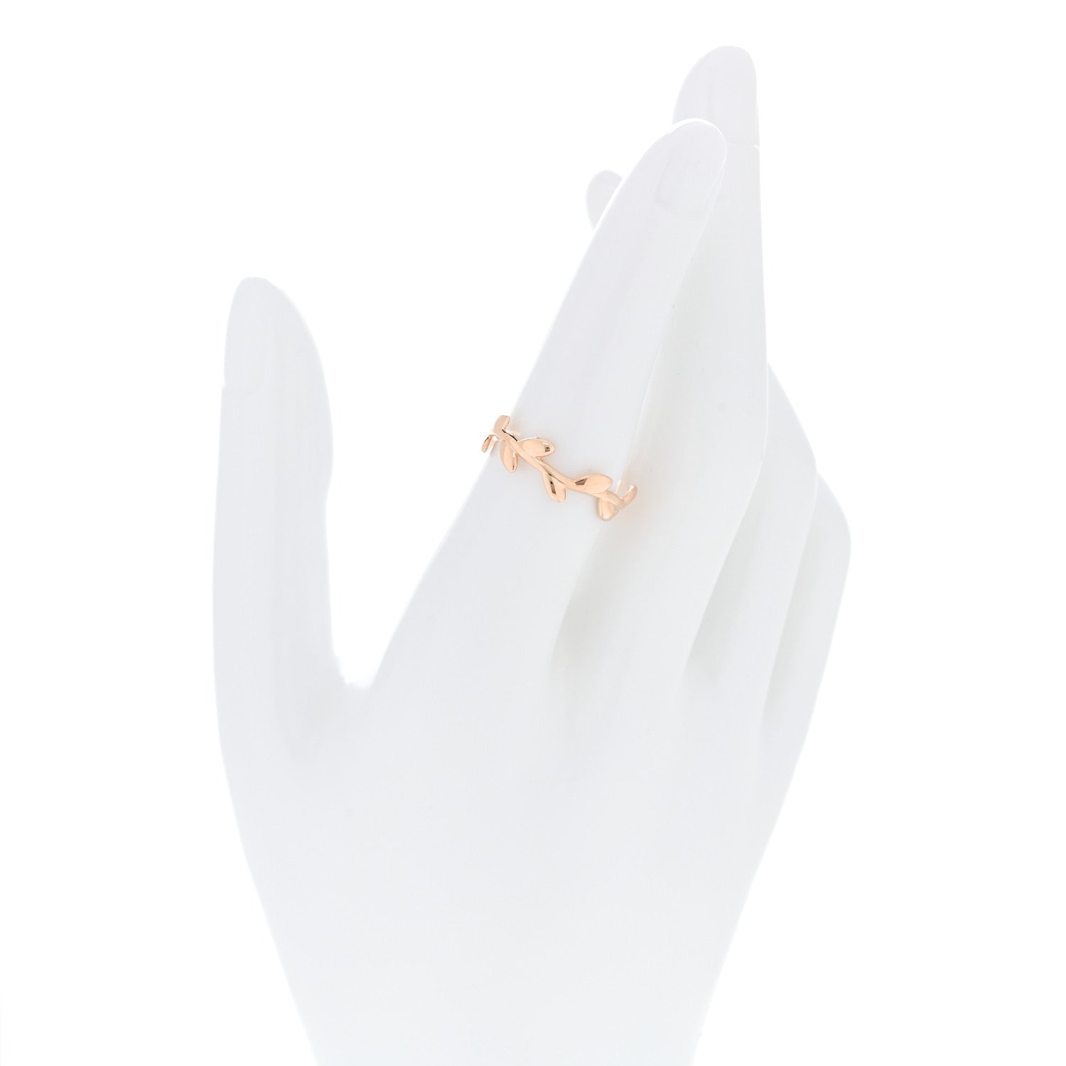 Tiffany 18K Rose Gold Narrow Paloma Picasso Olive Leaf Band Ring 54 7 2 of 5