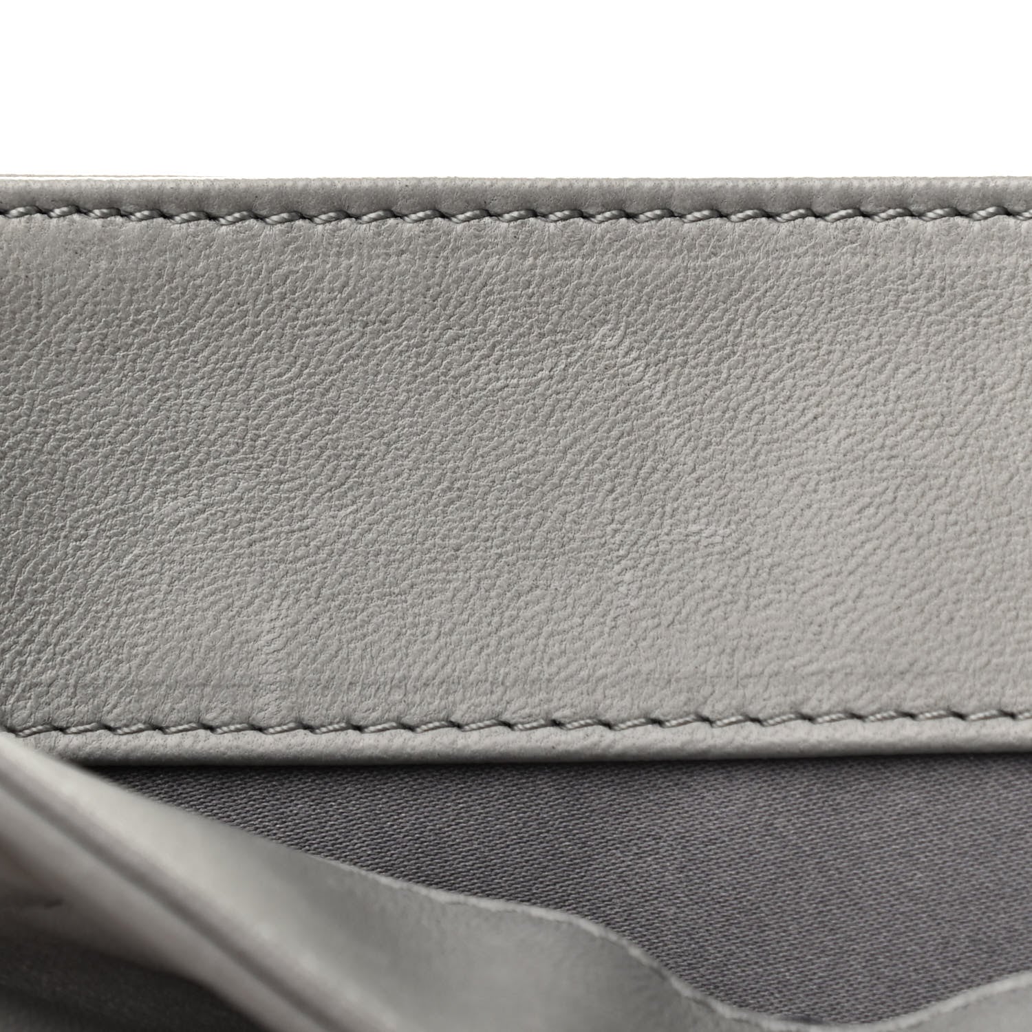 Chanel Lambskin Quilted Jumbo Chanel 3 Flap Light Grey 9 of 9