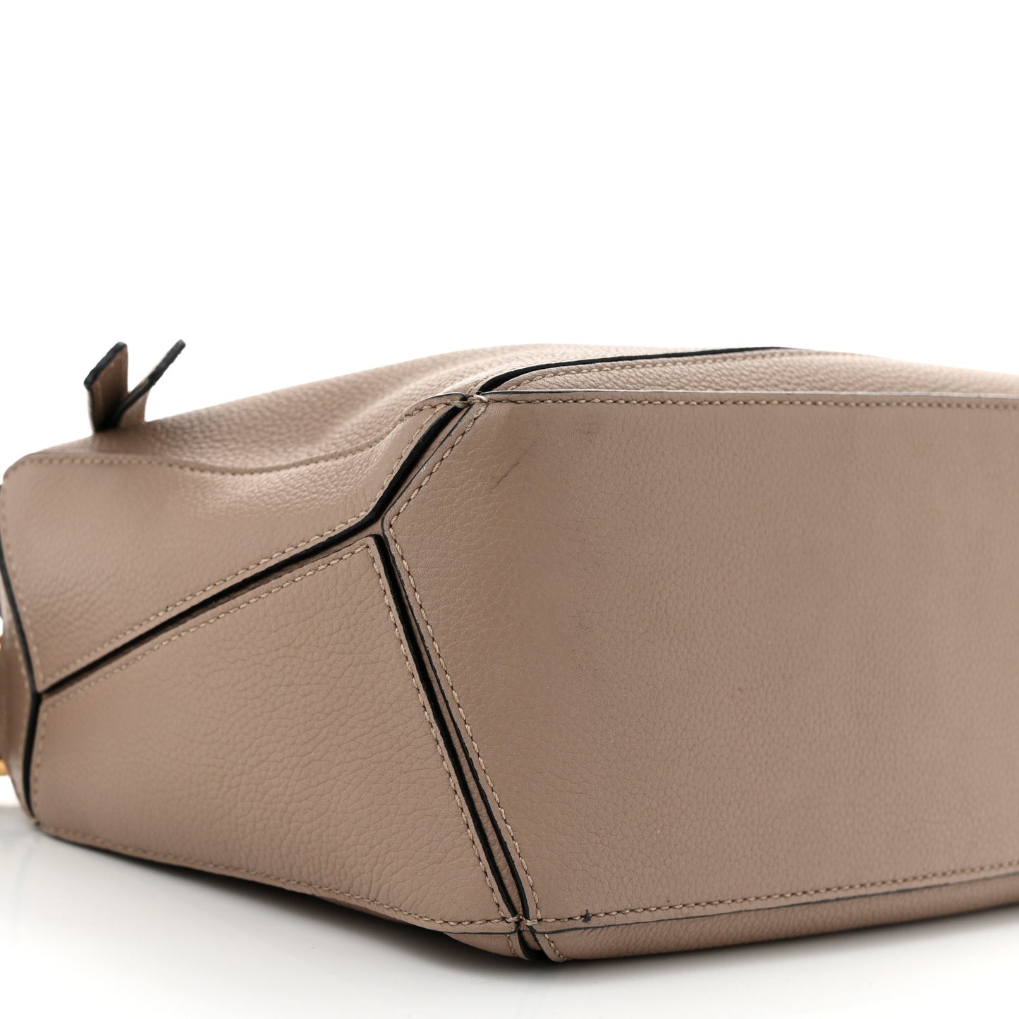 Grained Calfskin Small Puzzle Bag Sand