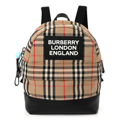 Burberry House Check Canvas Calfskin Small Nico Backpack Archive Beige 1 of 10