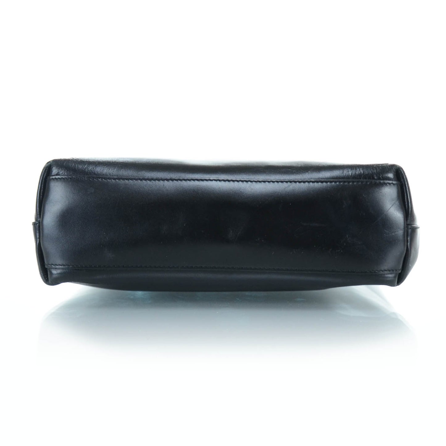 Leather Simple Tote Black