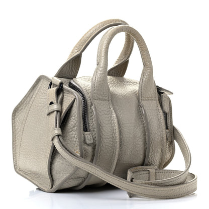Alexander Wang Pebbled Lambskin Inside Out Rocco Matte Black Hardware Chalk 4 of 10