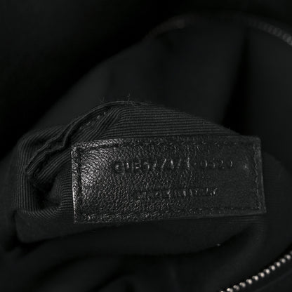 Saint Laurent Lambskin Quilted Medium Loulou Puffer Monogram Chain Satchel Black 8 of 12