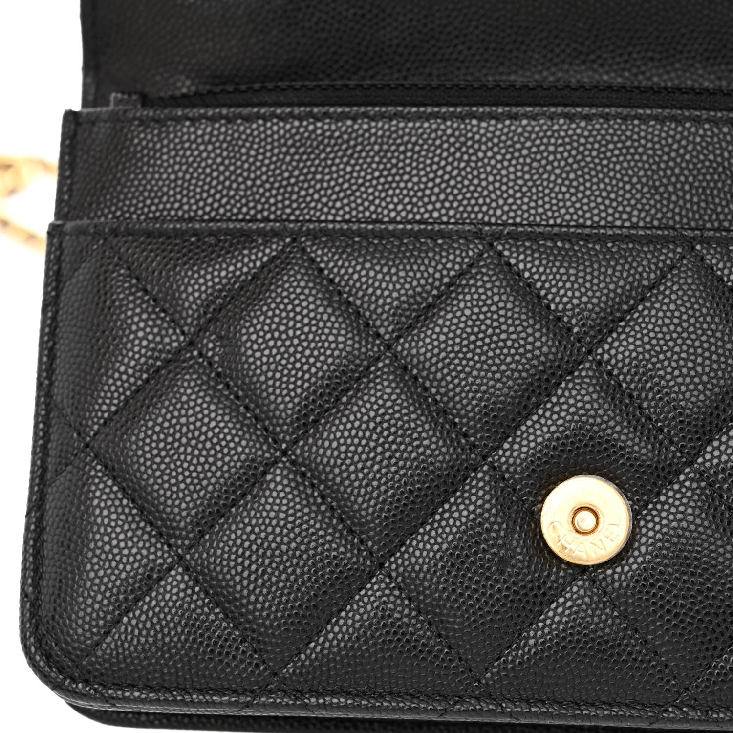 Chanel Caviar Quilted Coco First Wallet On Chain WOC Black 11 of 12