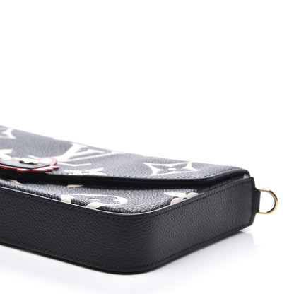 Louis Vuitton Empreinte Monogram Giant Crafty Pochette Felicie Black Creme 6 of 9