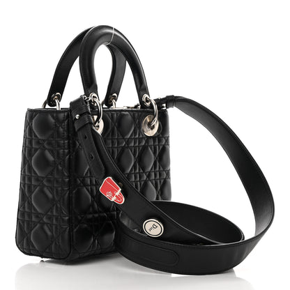 Christian Dior Lambskin Cannage Small Lucky Badges My Lady Dior Black 3 of 17