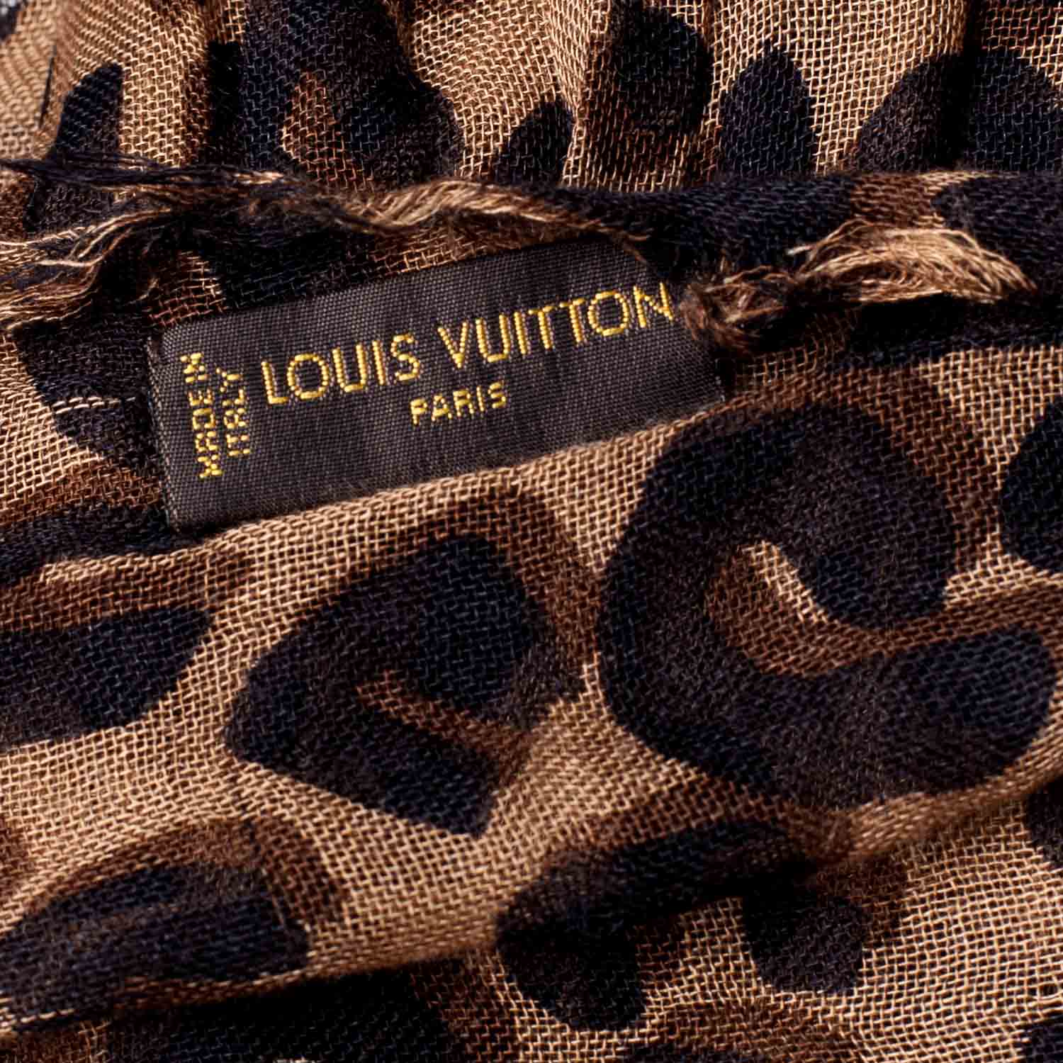Louis Vuitton Cashmere Silk Leopard Etole Stole 4 of 4