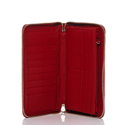 Gucci Pebbled Calfskin Soho Zip Around Wallet Red 5 of 6