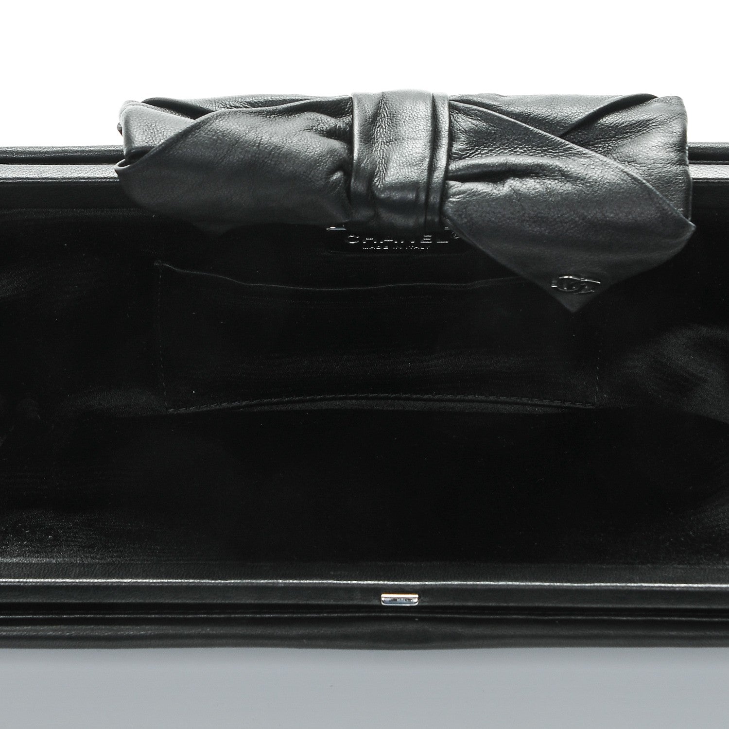 Chanel Lambskin Bow Clutch Black 5 of 7