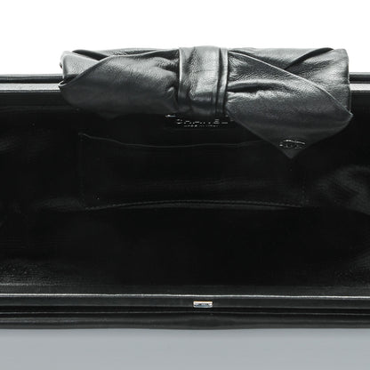 Chanel Lambskin Bow Clutch Black 5 of 7