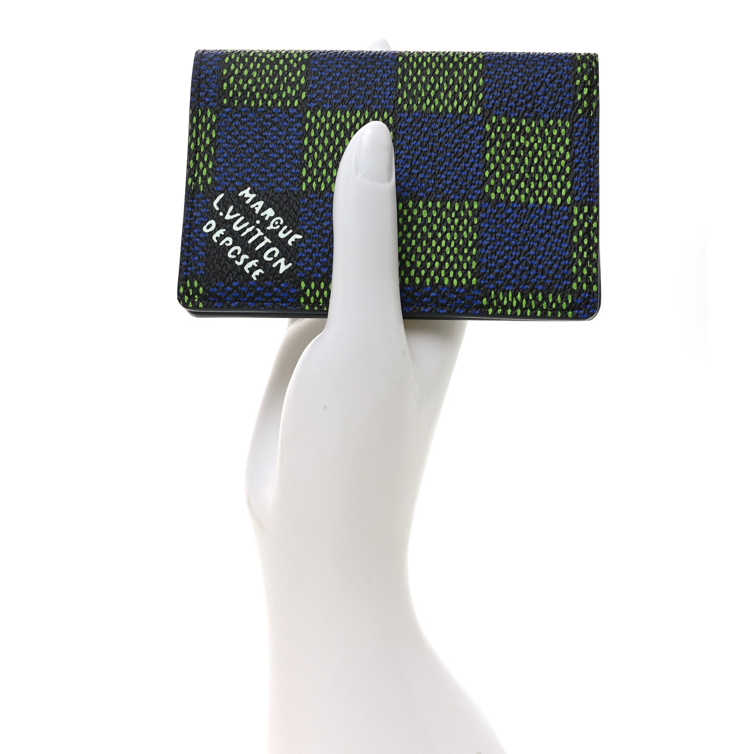 Louis Vuitton Damier Heritage Pocket Organizer Blue Green 2 of 6