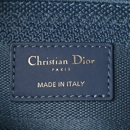 Christian Dior Canvas Embroidered Cannage Medium Lady D-Lite Denim Blue 6 of 8