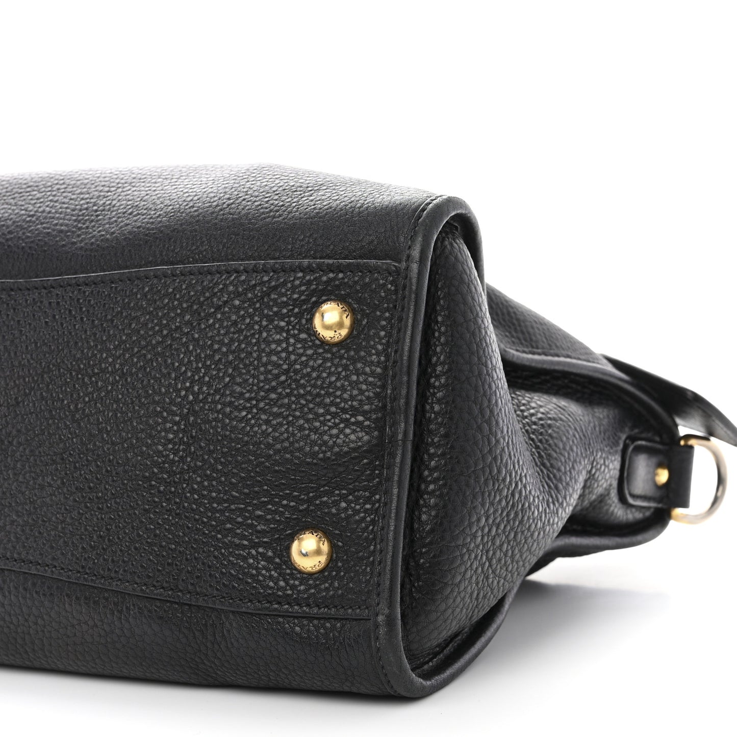 Vitello Daino Shopping Satchel Black