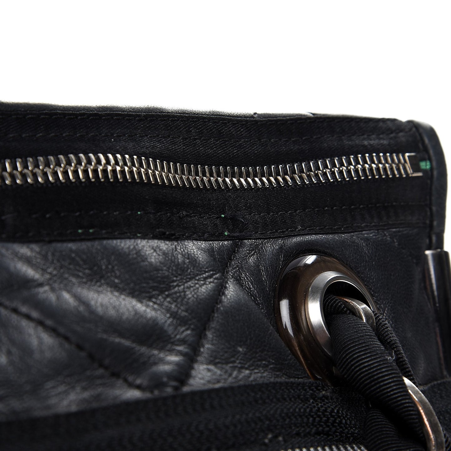 Lambskin Quilted Medium Amalia Shoulder Bag Black
