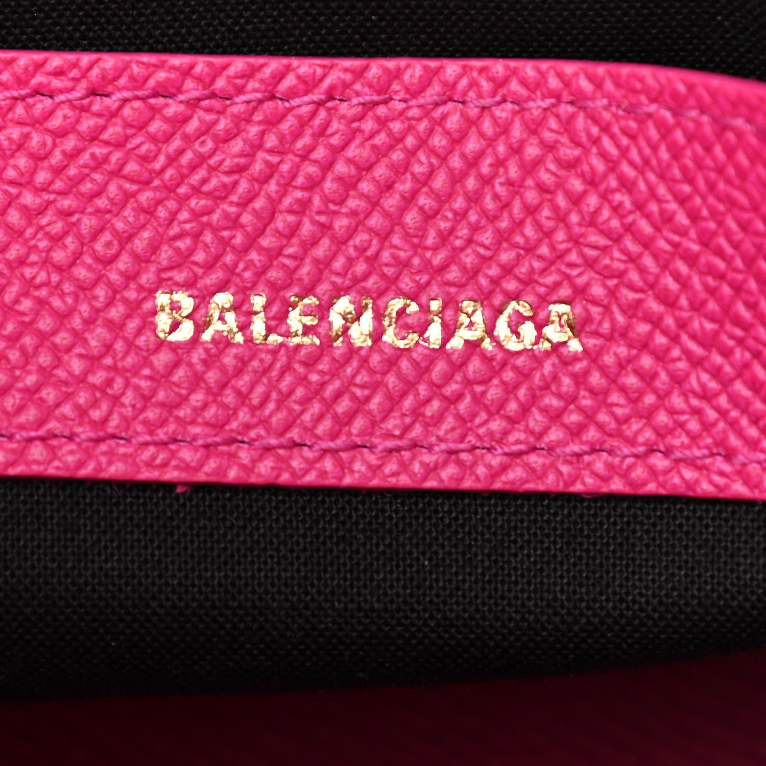 Balenciaga Signature Grained Calfskin Logo XXS Ville Top Handle Bag Fuchsia 6 of 11