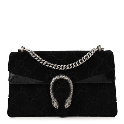 Gucci Velvet GG Monogram Small Dionysus Shoulder Bag Black 1 of 10