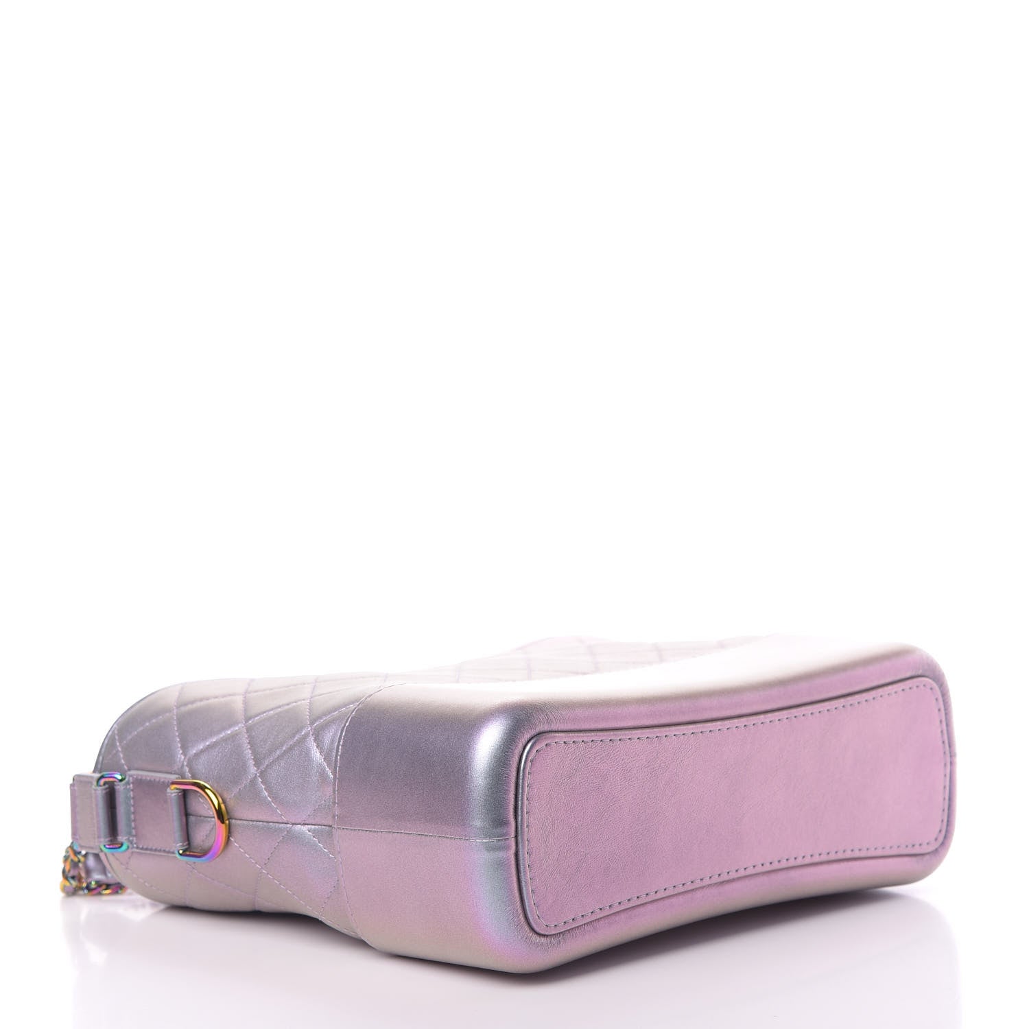 Chanel Iridescent Lambskin Calfskin Quilted Medium Gabrielle Hobo Light Purple 4 of 11