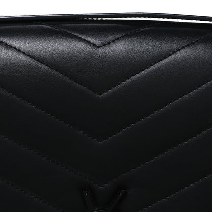 Saint Laurent Calfskin Y Quilted Monogram Monochrome Large Loulou Chain Satchel Black 8 of 10