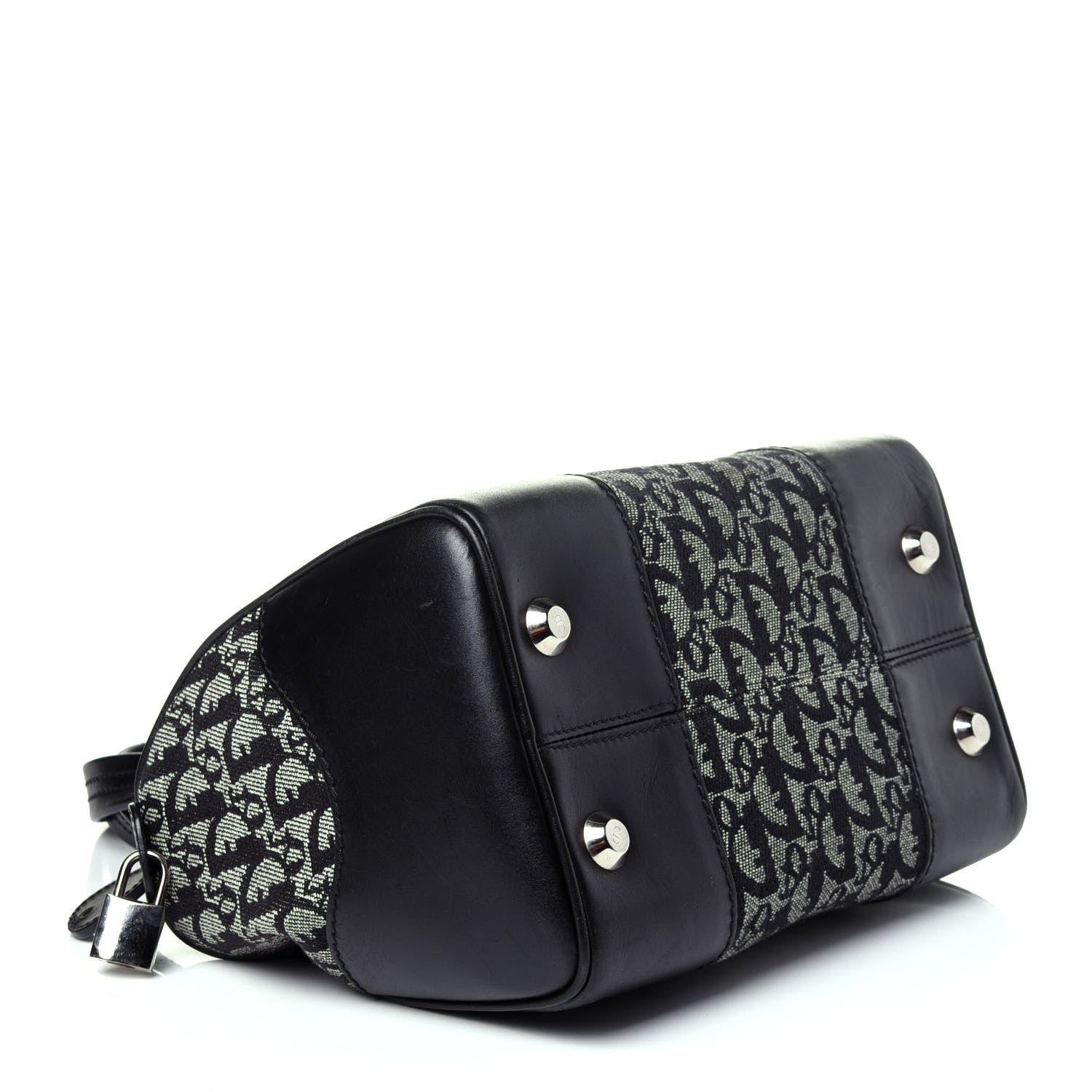 Christian Dior Monogram Boston Black 4 of 12